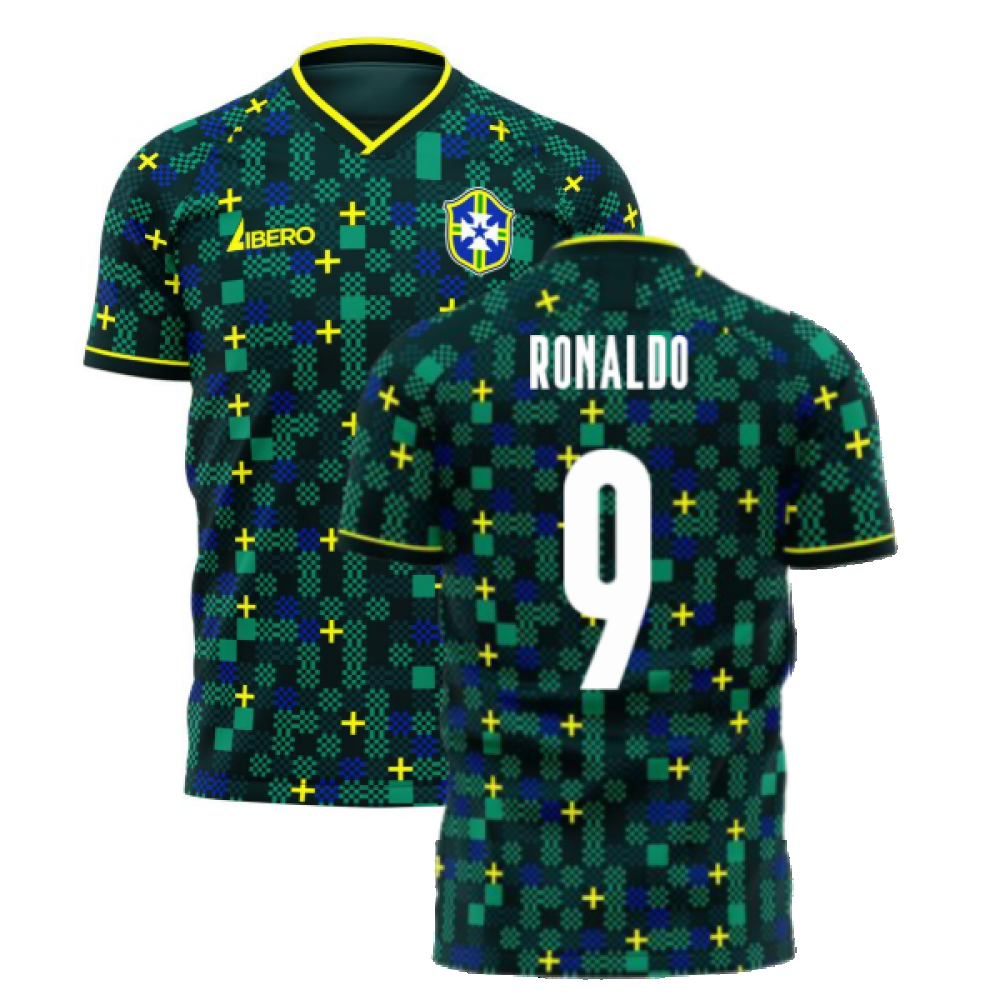 2022-2023 Brazil Home Concept Football Shirt (Ronaldo 9) - Kids