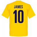 Colombia James 10 Team T-Shirt - Yellow