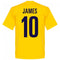 Colombia James 10 Team T-Shirt - Yellow