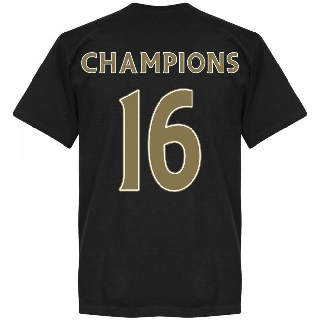 Leicester Champions Team T-shirt - Black