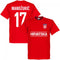 Croatia Mandzukic 17 Team T-Shirt - Red