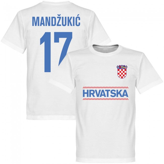 Croatia Mandzukic 17 Team T-Shirt - White