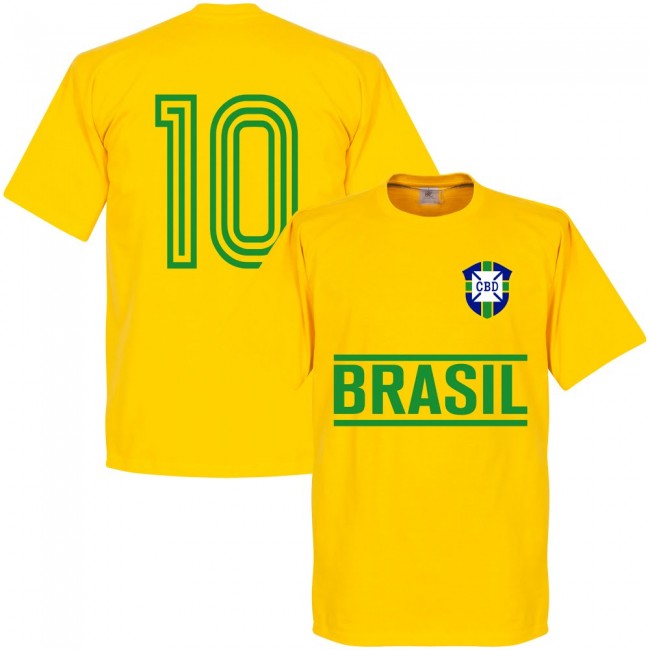 Brazil Team No.10 T-shirt - Yellow