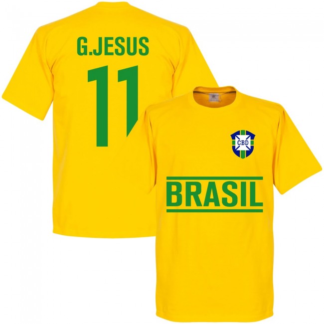 Brasil G.Jesus 11 Team T-Shirt - Yellow