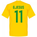 Brasil G.Jesus 11 Team T-Shirt - Yellow