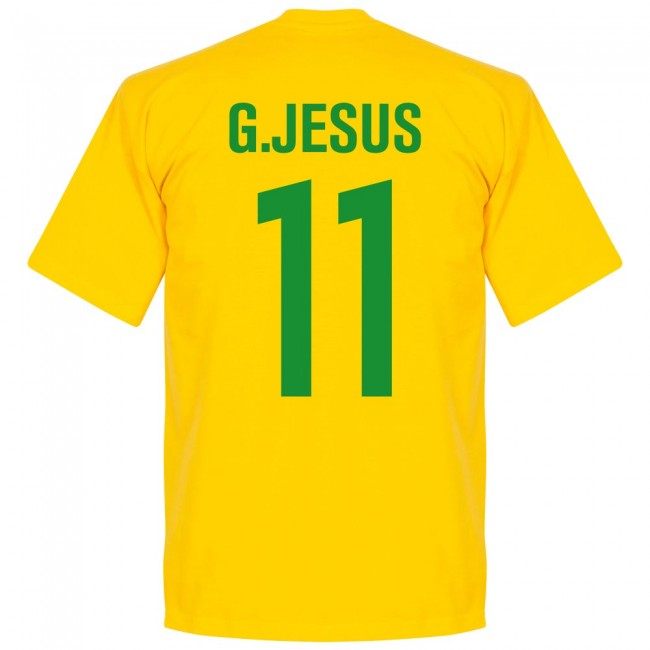 Brasil G.Jesus 11 Team T-Shirt - Yellow