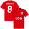 USA Dempsey 7 Team T-Shirt - Red