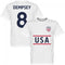 USA Dempsey 8 Team T-Shirt - White