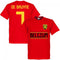 Belgium De Bruyne 7 Team T-Shirt - Red