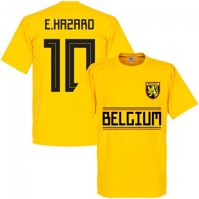 Belgium Hazard 10 Team T-Shirt - Yellow