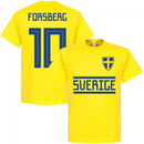 Sweden Forsberg 10 Team T-Shirt - Yellow