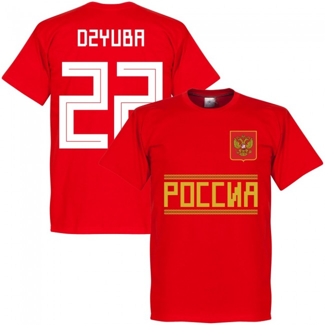 Russia Team Dzyuba 22 T-shirt - Red