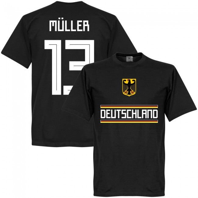 Germany Müller 13 Team T-Shirt - Black