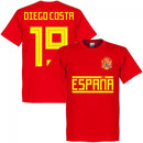 Spain Diego Costa 19 Team T-Shirt - Red