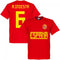 Spain A. Iniesta 6 Team T-Shirt - Red