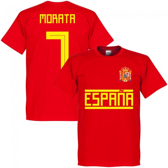 Spain Morata 7 Team T-Shirt - Red