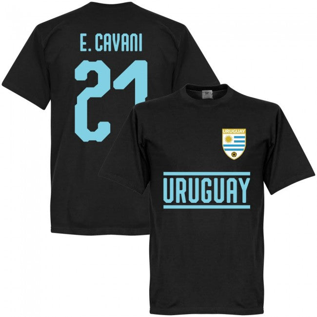 Uruguay Cavani 21 Team T-Shirt - Black