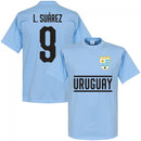 Uruguay Suarez 9 Team T-Shirt - Sky