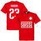 Switzerland Shaqiri 23 Team T-Shirt - Red