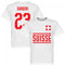 Switzerland Shaqiri 23 Team T-Shirt - White