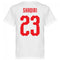 Switzerland Shaqiri 23 Team T-Shirt - White