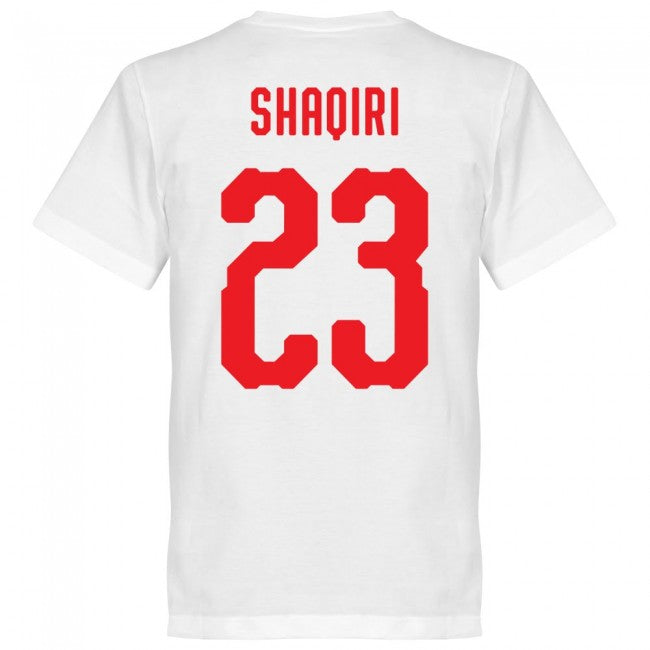 Switzerland Shaqiri 23 Team T-Shirt - White