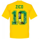 Brazil Zico 10 Gallery Team T-Shirt - Yellow