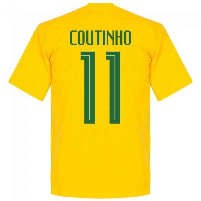 Brasil Coutinho 11 Team T-Shirt - Yellow