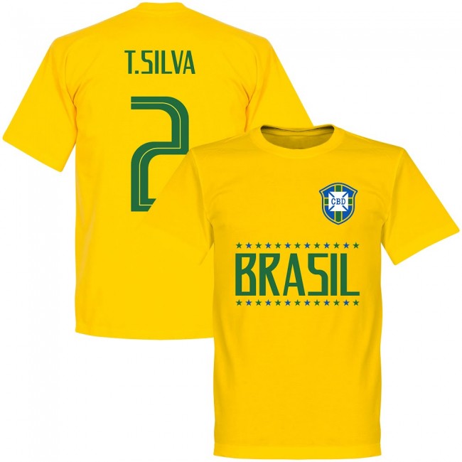 Brazil T. Silva 2 Team T-Shirt - Yellow