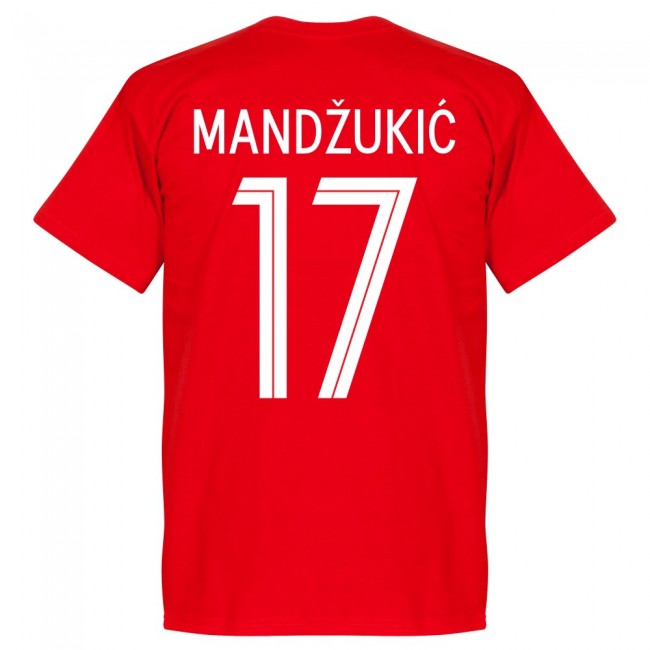 Croatia Mandzukic 17 Team T-Shirt - Red