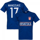 Croatia Mandzukic 17 Team T-Shirt - Blue