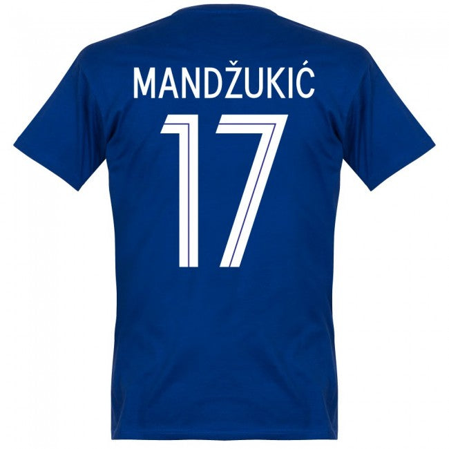 Croatia Mandzukic 17 Team T-Shirt - Blue