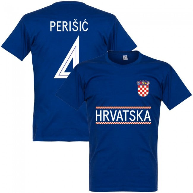 Croatia Perisic 4 Team T-Shirt - Blue