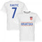 Croatia Rakitic 7 Team T-Shirt - White