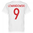 Poland Lewandowski 9 Team T-Shirt - White