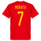 Spain Morata 7 2020 Team T-Shirt - Red