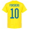 Sweden Forsberg 10 2020 Team T-Shirt - Yellow