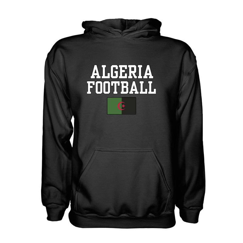 Algeria Football Hoodie - Black