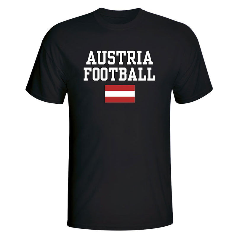 Austria Football T-Shirt - Black