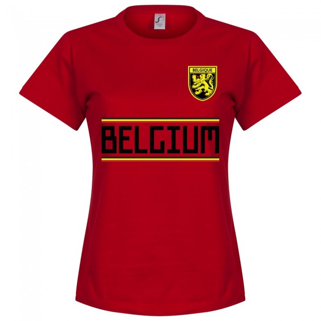 Belgium Team Womens T-Shirt - Red