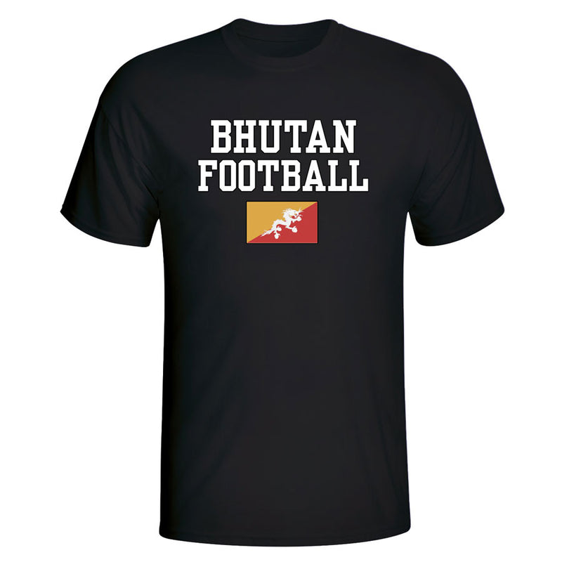 Bhutan Football T-Shirt - Black