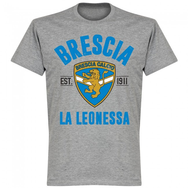 Brescia Established T-Shirt - Grey - Terrace Gear