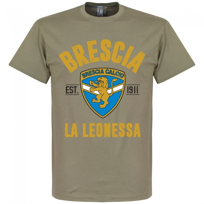 Brescia Established T-Shirt - Khaki - Terrace Gear