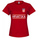 Croatia Team Womens T-Shirt - Red