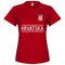 Croatia Team Womens T-Shirt - Red