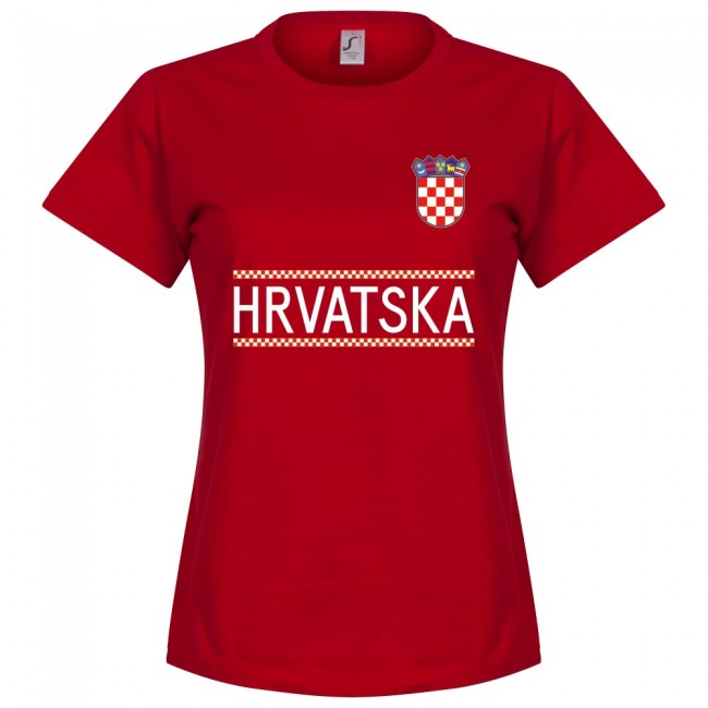 Croatia Team Womens T-Shirt - Red