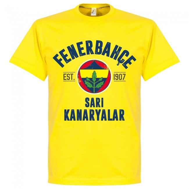 Fenerbache Established T-Shirt - Lemon Yellow - Terrace Gear