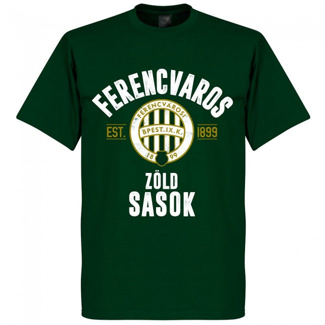 Ferencvaros Established T-Shirt - Bottle Green - Terrace Gear