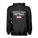 French Polynesia Football Hoodie - Black