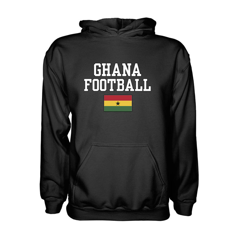 Ghana Football Hoodie - Black